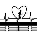 Wieszak na medale Rytm serca chłopak I 40 cm