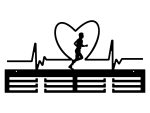 Wieszak na medale Rytm serca chłopak 60 cm