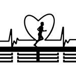 Wieszak na medale Rytm serca chłopak 60 cm