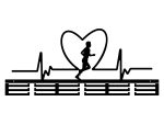 Wieszak na medale Rytm serca chłopak I 80 cm