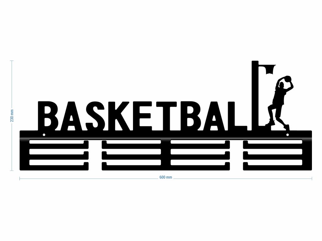 Wieszak na medale Koszykówka 60 cm - obrazek 3