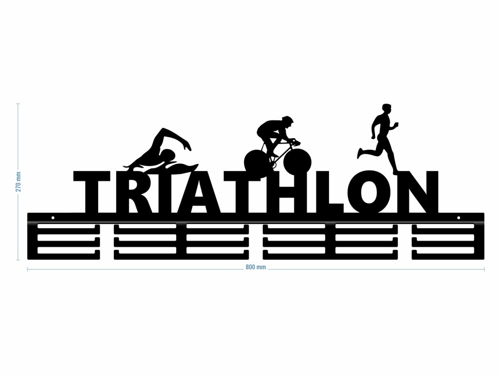 Wieszak na medale Triatlon 80 cm - obrazek 3
