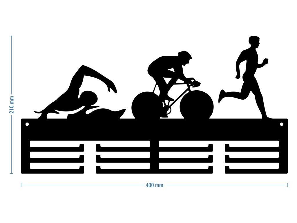 Wieszak na medale Triatlon II 40 cm - obrazek 3