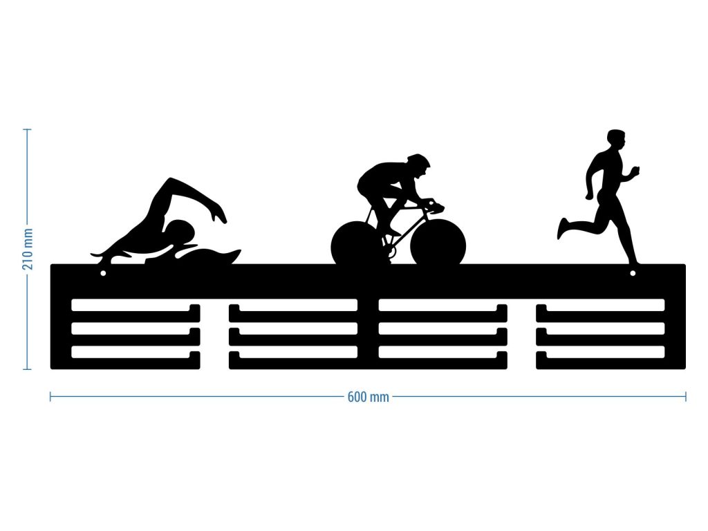 Wieszak na medale Triatlon II 60 cm - obrazek 2