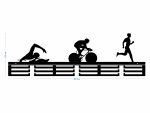 Wieszak na medale Triatlon II 80 cm - obrazek 4