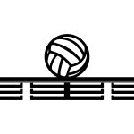 Wieszak na medale Siatkówka 60 cm