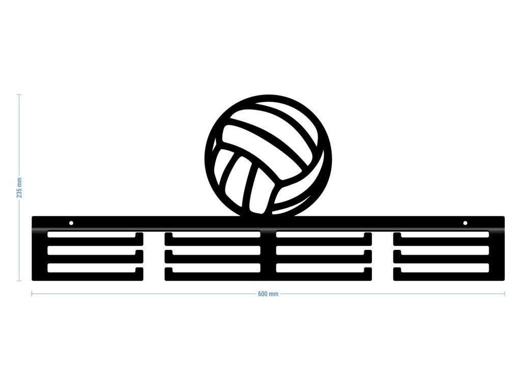 Wieszak na medale Siatkówka 60 cm - obrazek 3