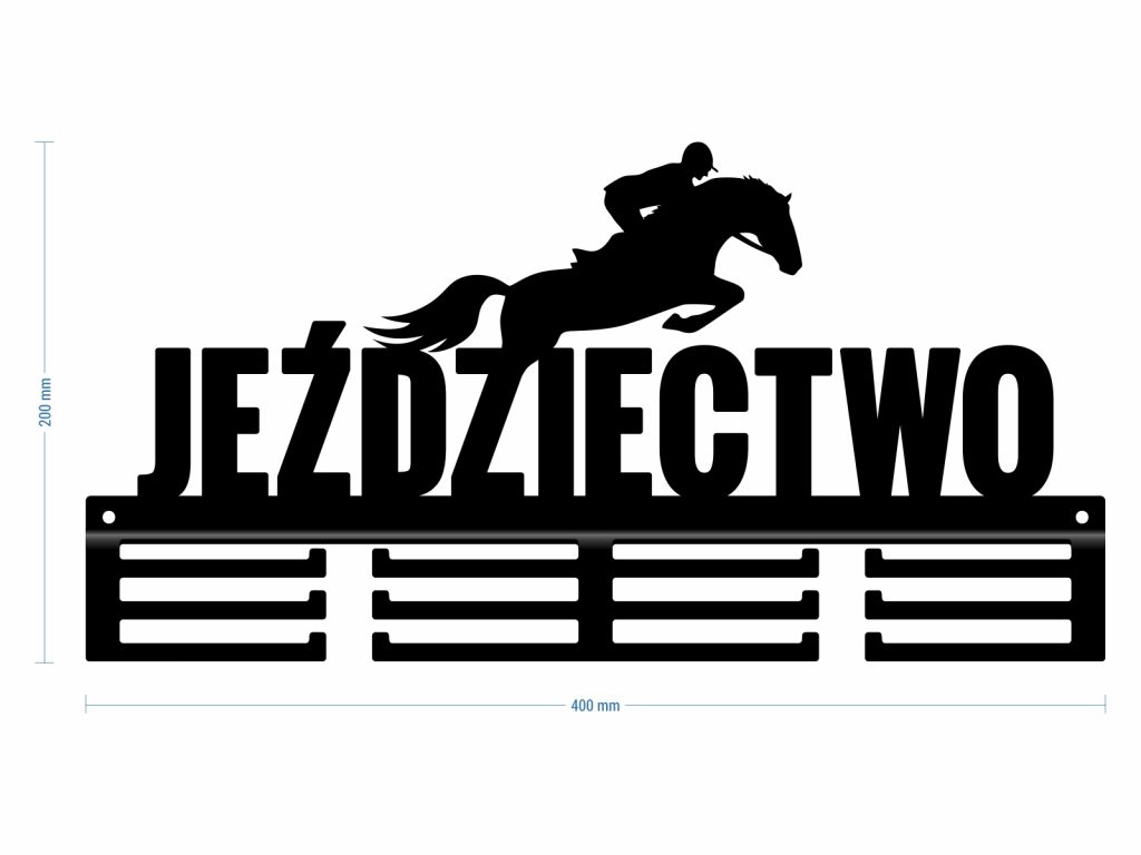 Wieszak na medale Jeździectwo II 40 cm - obrazek 3