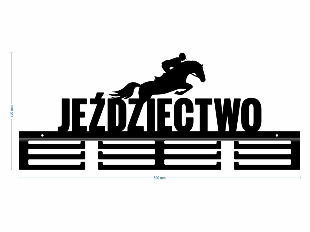 Wieszak na medale Jeździectwo II 60 cm - obrazek 3