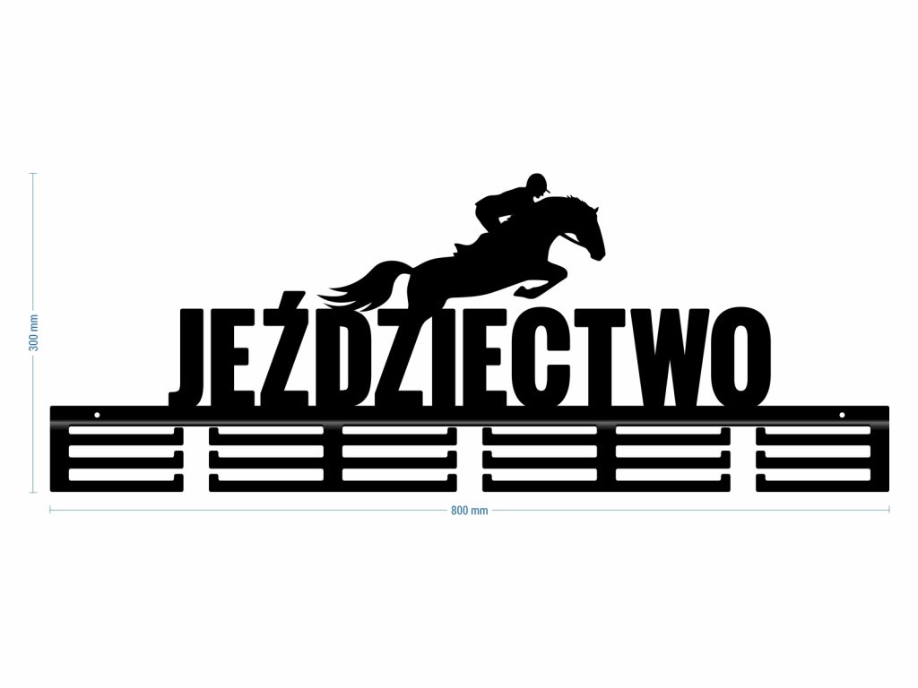 Wieszak na medale Jeździectwo II 80 cm - obrazek 3