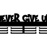 Wieszak na medale Never give up 40 cm