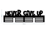 Wieszak na medale Never give up 60 cm - obrazek 3