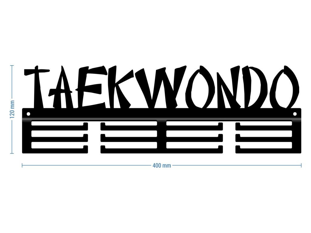 Wieszak na medale Taekwondoo 40 cm - obrazek 2