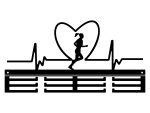 Wieszak na medale Rytm serca dziewczyna I 40 cm