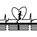 Wieszak na medale Rytm serca dziewczyna I 40 cm