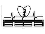 Wieszak na medale Rytm serca dziewczyna I 40 cm - obrazek 2