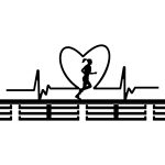 Wieszak na medale Rytm serca dziewczyna I 80 cm