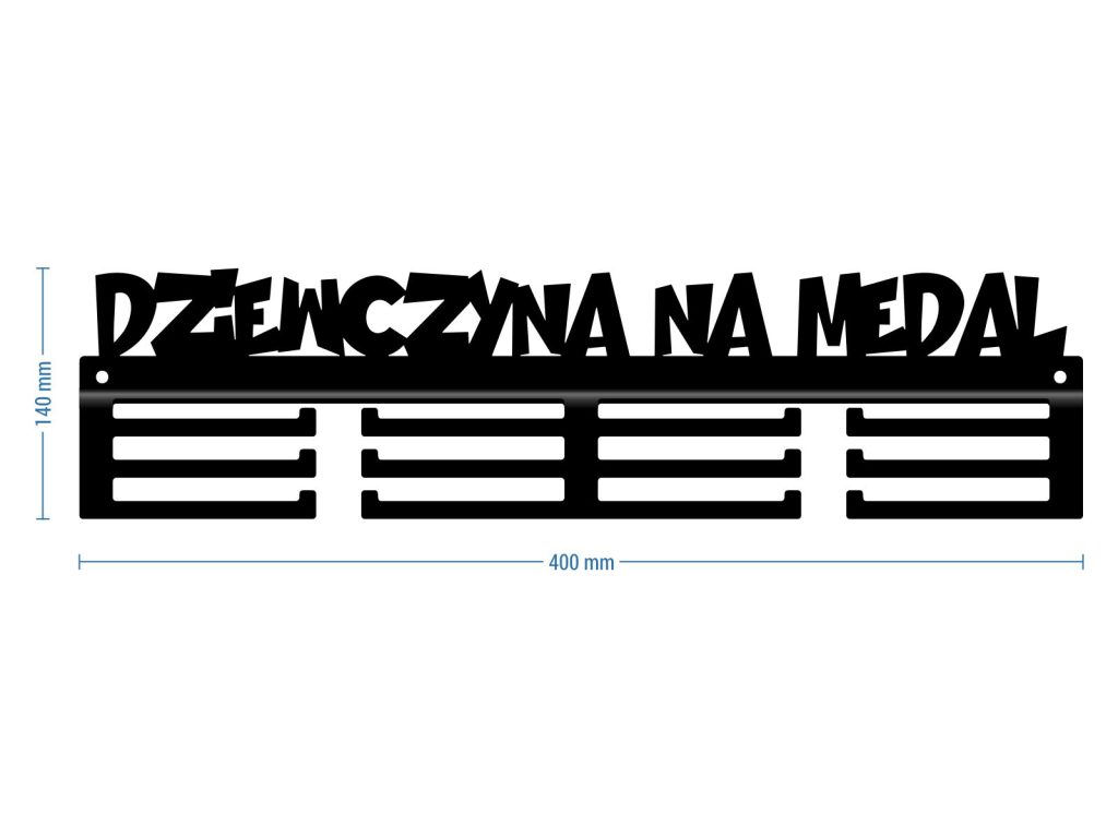 Wieszak na medale Dziewczyna na medal 40 cm - obrazek 2