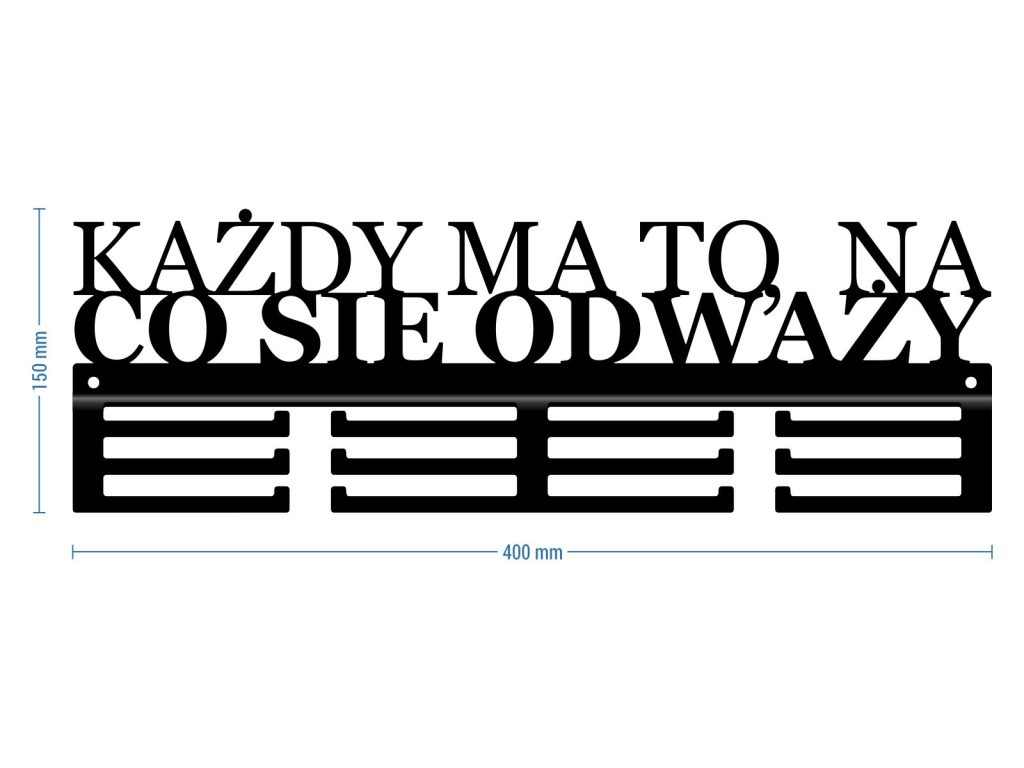 Wieszak na medale Każdy ma to 40 cm - obrazek 2