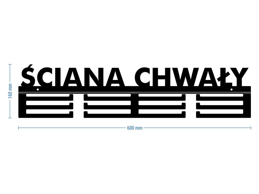 Wieszak na medale Ściana chwały 60 cm - obrazek 2
