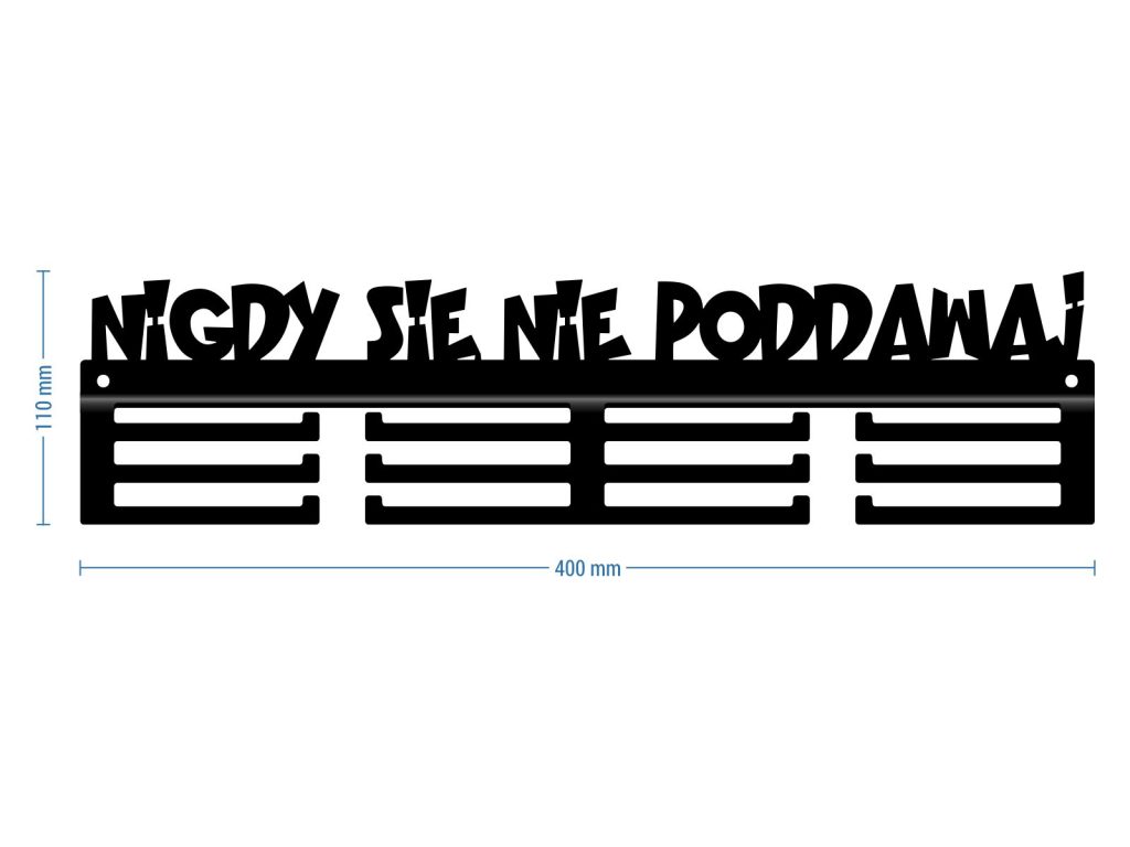 Wieszak na medale Nigdy się nie poddawaj 40 cm - obrazek 5