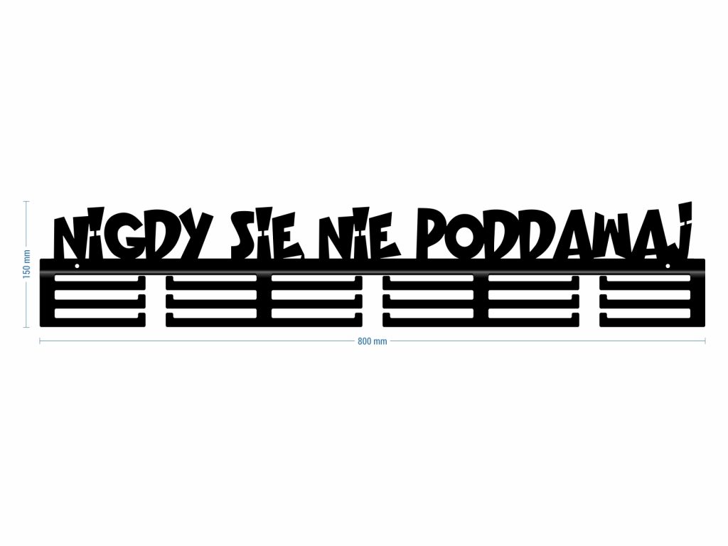 Wieszak na medale Nigdy się nie poddawaj 80 cm - obrazek 5