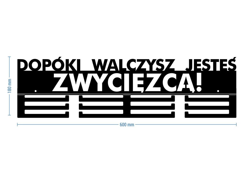 Wieszak na medale Dopóki walczysz II 60 cm - obrazek 2
