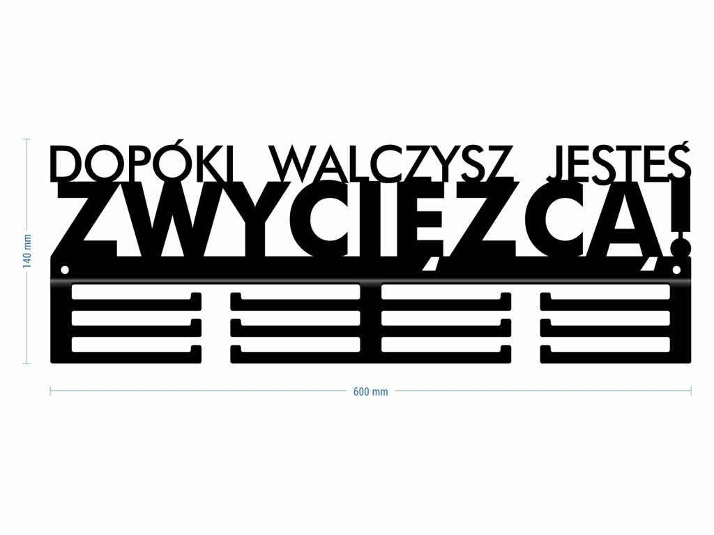 Wieszak na medale Dopóki walczysz III 40 cm - obrazek 3