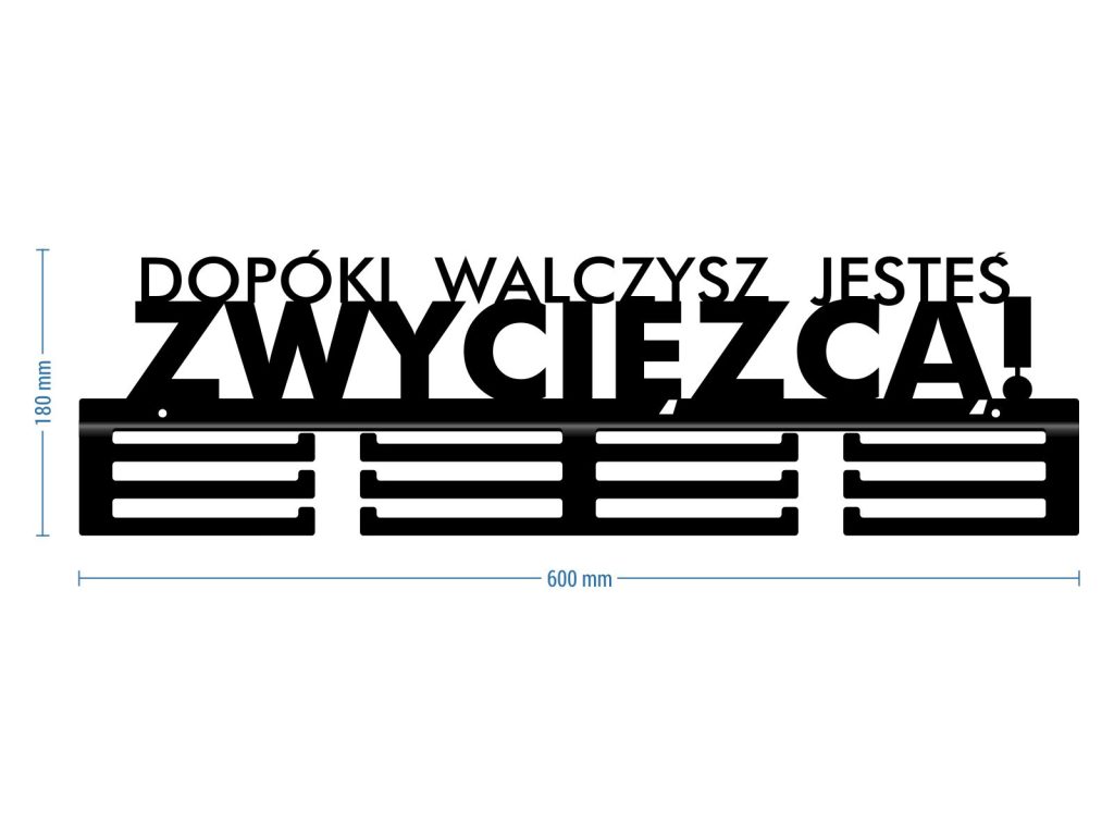 Wieszak na medale Dopóki walczysz III 60 cm - obrazek 3