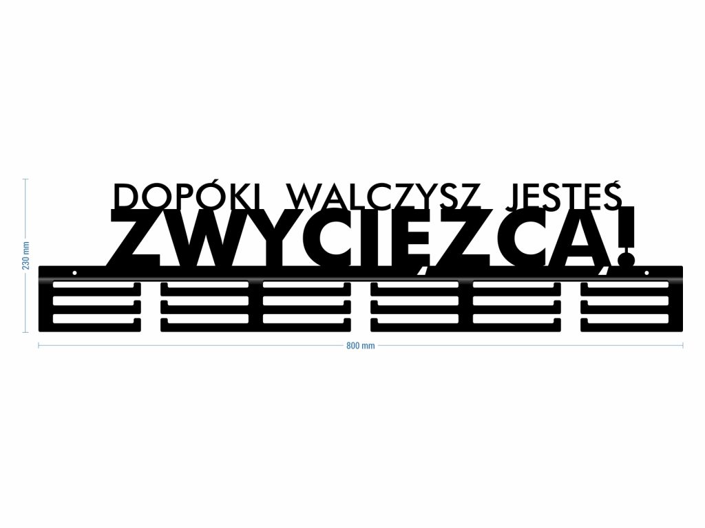 Wieszak na medale Dopóki walczysz III 80 cm - obrazek 3