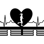 Wieszak na medale Rytm serca dziewczyna II 60 cm