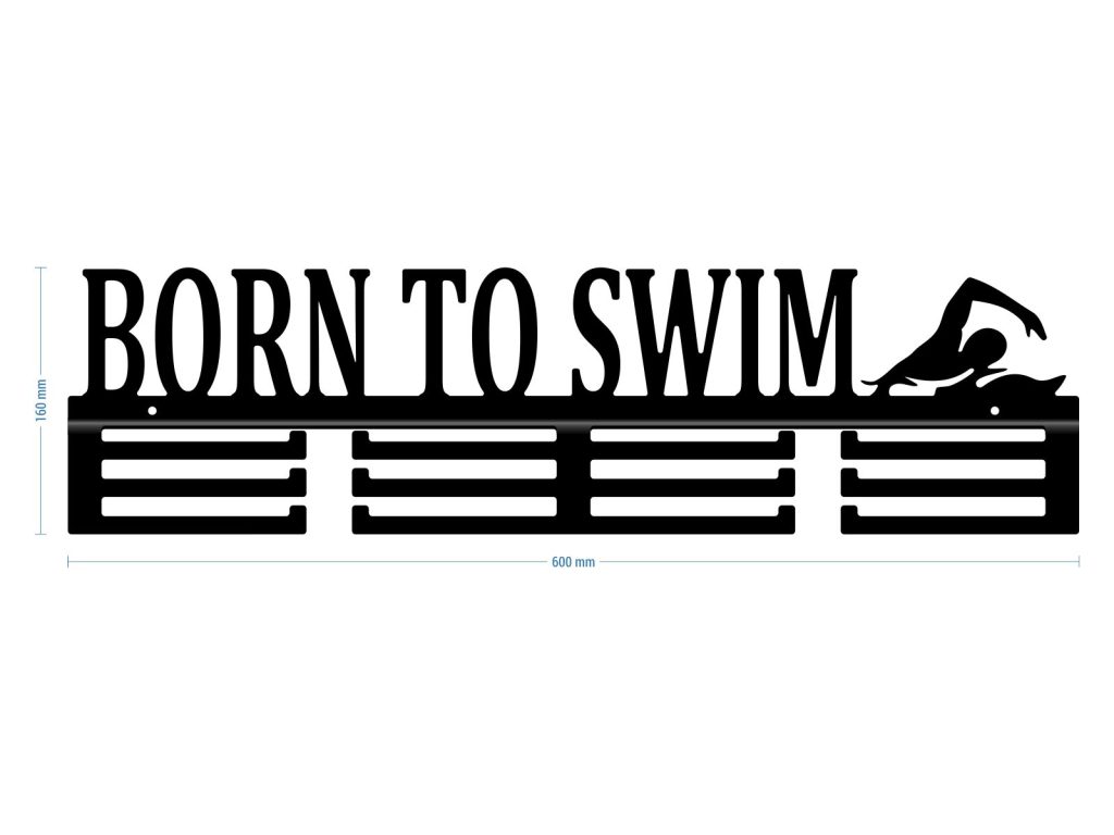 Wieszak na medale Born to swim 60 cm - obrazek 3