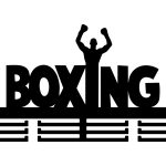 Metalowy wieszak na medale Boxing II 60 cm