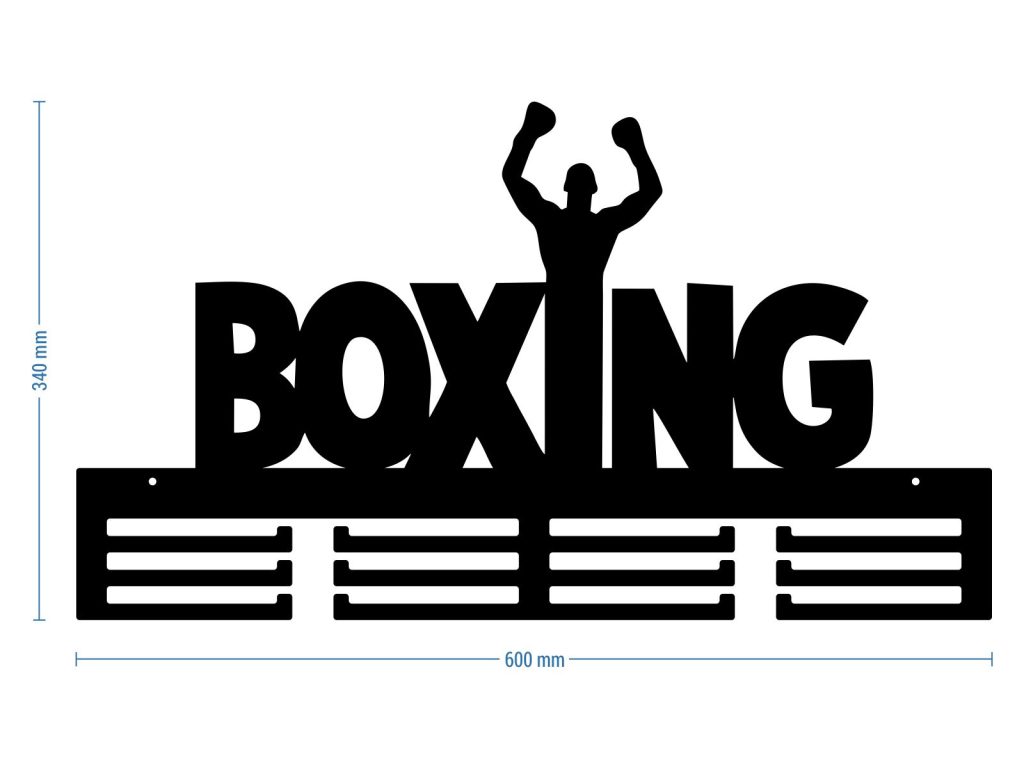 Metalowy wieszak na medale Boxing II 60 cm - obrazek 2