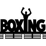 Metalowy wieszak na medale Boxing II 80 cm