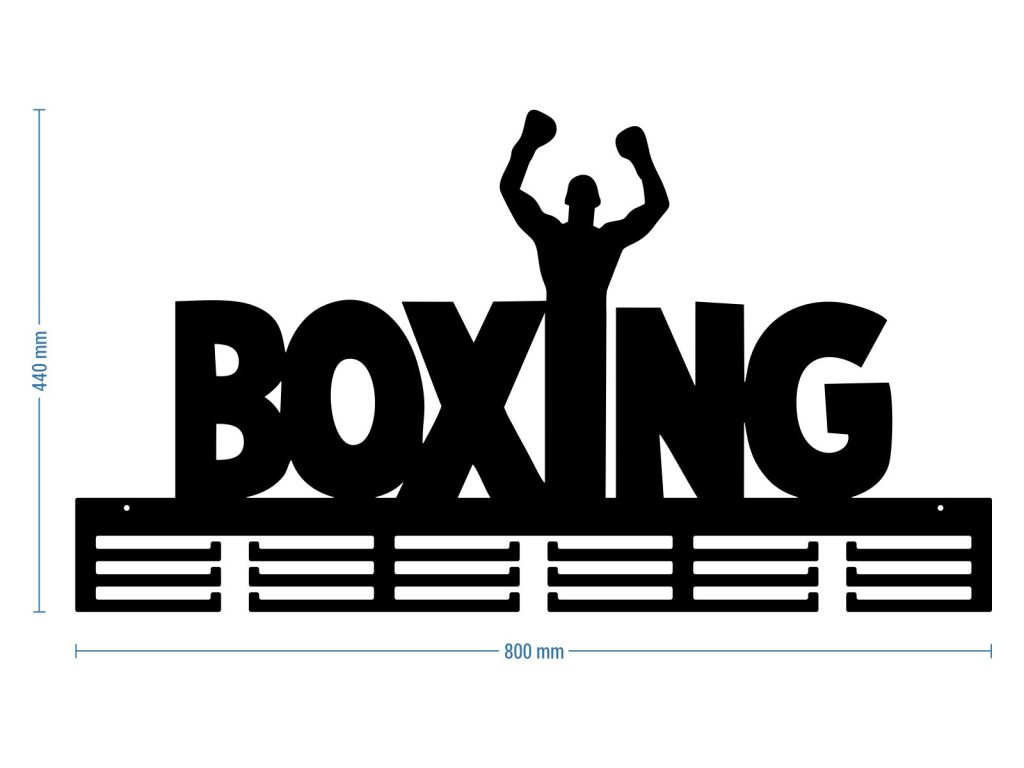 Metalowy wieszak na medale Boxing II 80 cm - obrazek 2