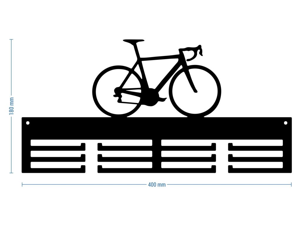 Wieszak metalowy na medale Rower 40 cm - obrazek 2