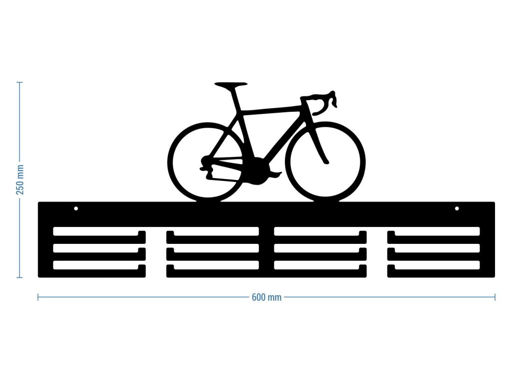 Wieszak metalowy na medale Rower 60 cm - obrazek 2