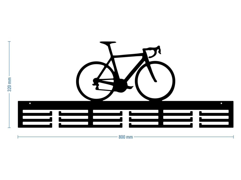 Wieszak metalowy na medale Rower 80 cm - obrazek 2