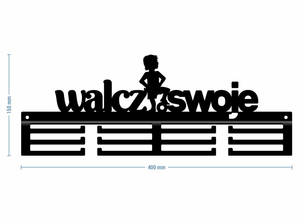 Wieszak metalowy na medale Walcz o swoje 40 cm - obrazek 3