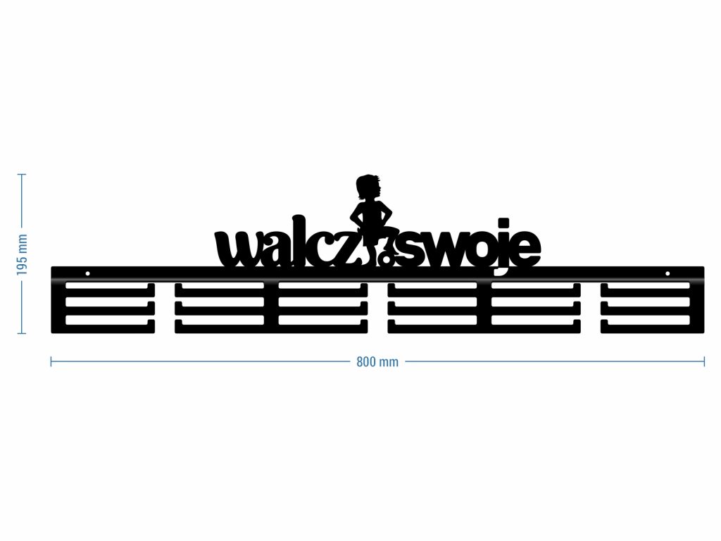 Wieszak metalowy na medale Walcz o swoje 80 cm - obrazek 3