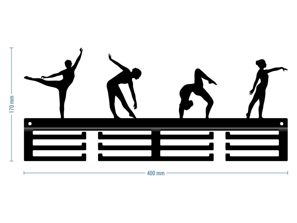 Wieszak metalowy na medale Acrobatics II 40 cm - obrazek 3