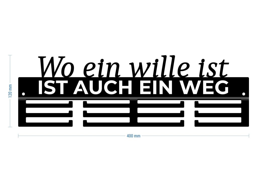 Wieszak na medale „Gdzie jest wola” 40 cm - obrazek 3