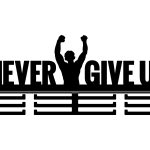 Wieszak na medale Never Give Up 2 40 cm