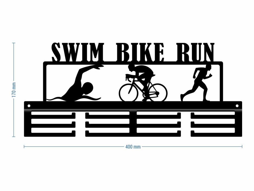 Wieszak na medale Swim Bike Run - obrazek 5