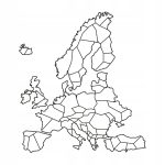 Metalowa mapa Europy na ścianę DES045 130 cm