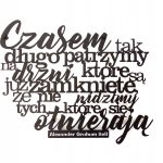 Napis metalowy cytat Czasem 43 cm