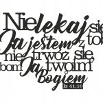 Napis metalowy cytat Nie lękaj się 52 cm