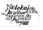 Napis metalowy cytat Nie lękaj się 52 cm - obrazek 2
