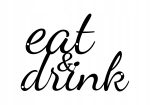 Napis metalowy Eat&drink 40 cm